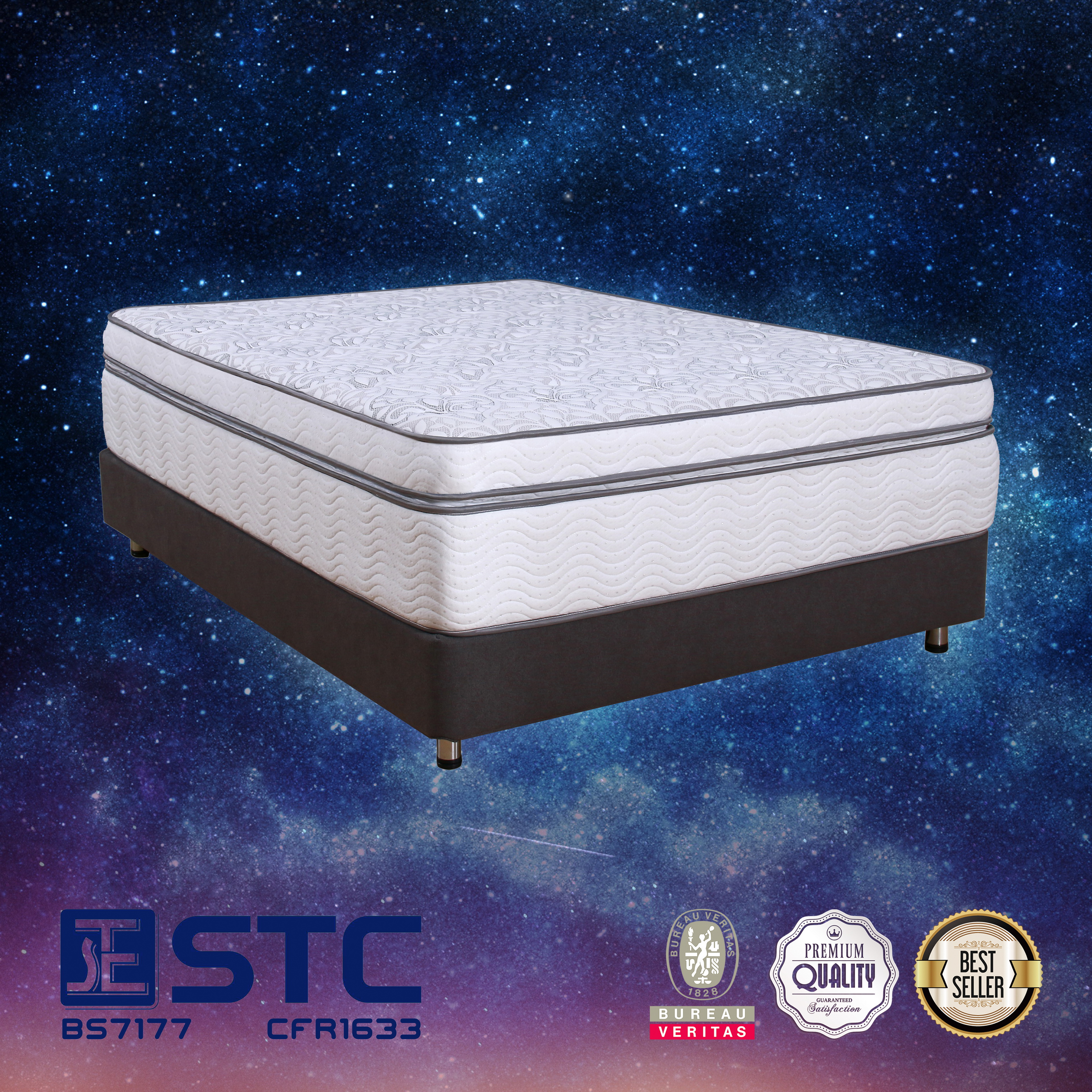14.5-Inch Hybrid Memory Foam & Foam Box Inner Mini Pocket& Pocket Spring Mattress