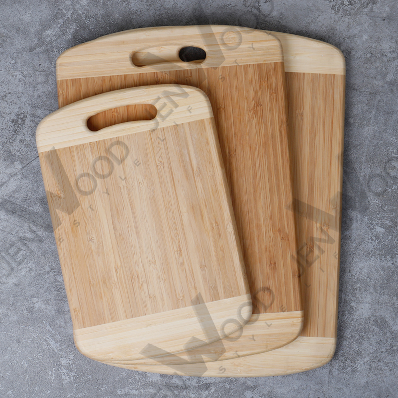 3 pieces bamboo wood cutting chopping board with handle