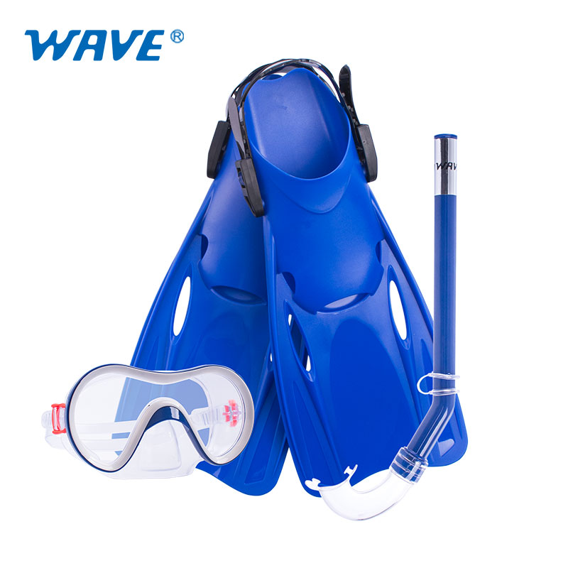 OEM beautiful design colored swimming training scuba set kids mask for snorkel