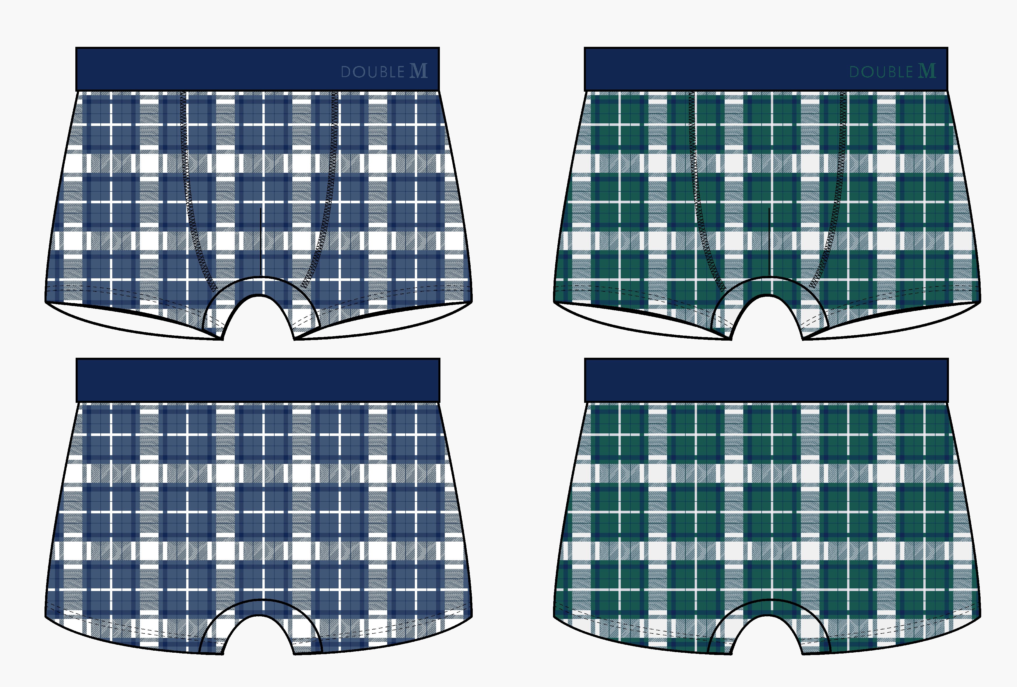Tartan men's trunk