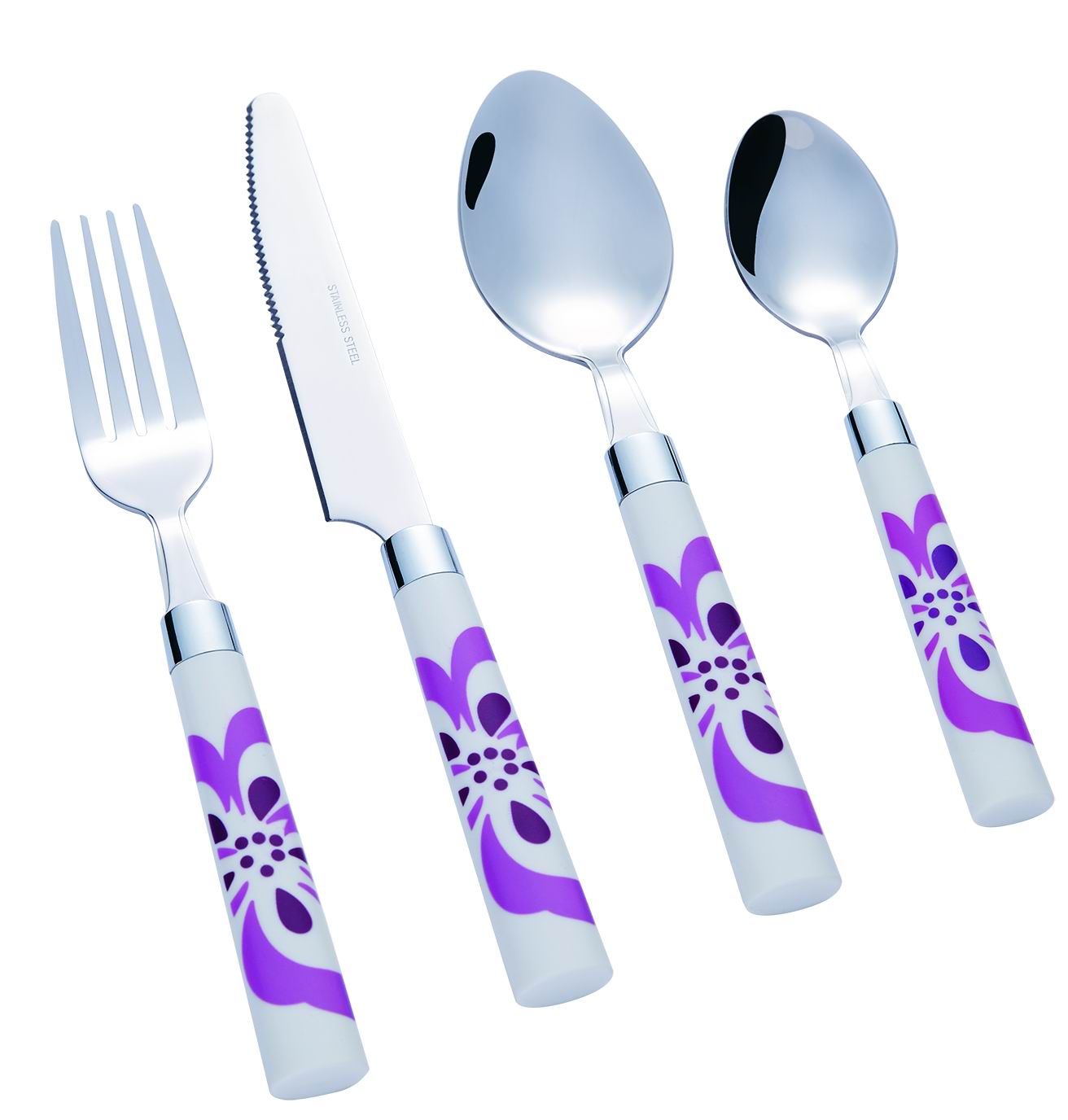 Stainless Steel Cutlery Set with Plastic Handle