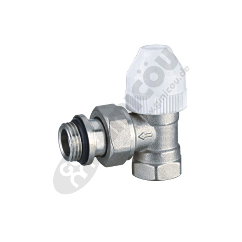 Angle automatic thermostatic valve with female thread