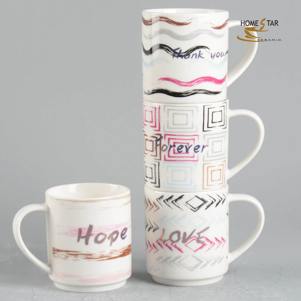 10OZ New Bone China stacking mug
