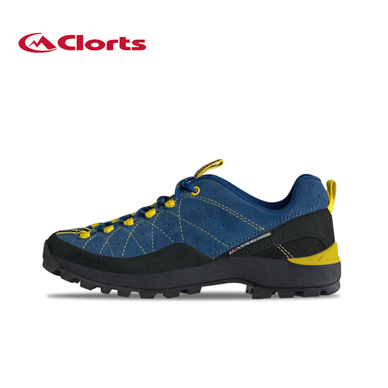 CLORTS Nubuck Leather Waterproof Rubber Outsole Casual Walking Shoes ClimbingShoes