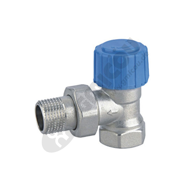Angle automatic thermostatic valve with female thread