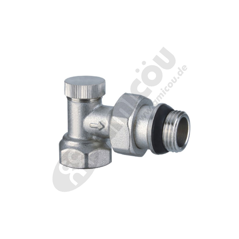 Angle backwater heating valve with male thread