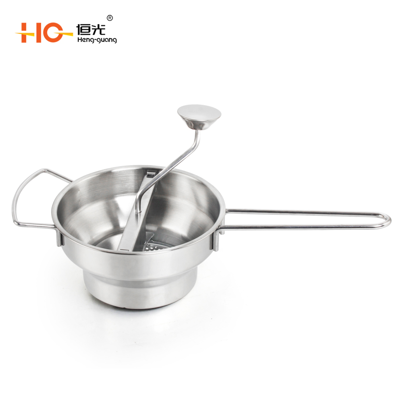 Heng Guang stainless steel rice paste funnel potato stirrer kitchen articles for mashed potato grinder detachable hand grinder