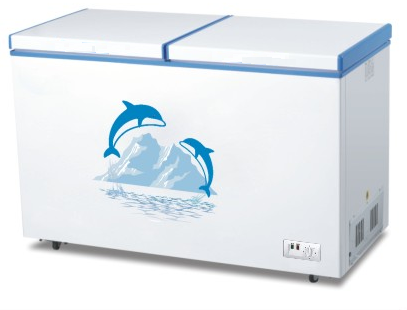Single temperature butterfly door freezer