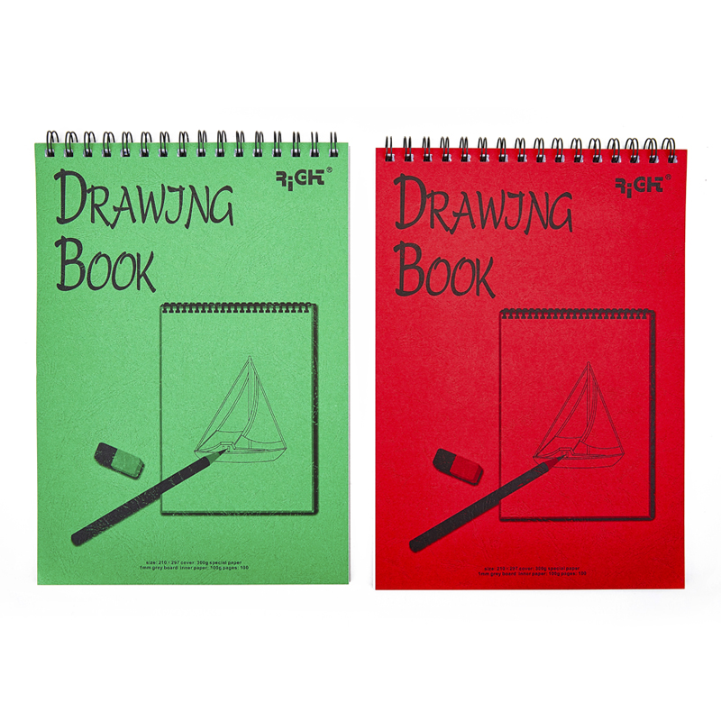 Top metal spiral sketch book drawing book