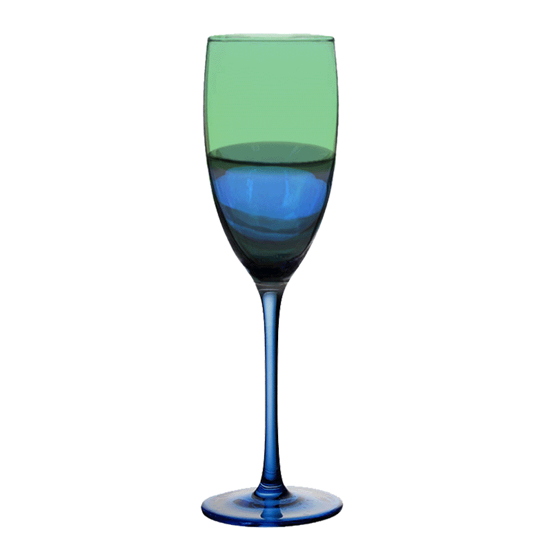 Glassware Classic Martini Glasses with colorful body and stem