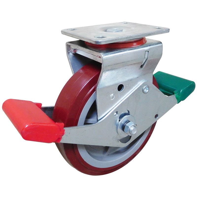 8 inch PU safty scaffold castors