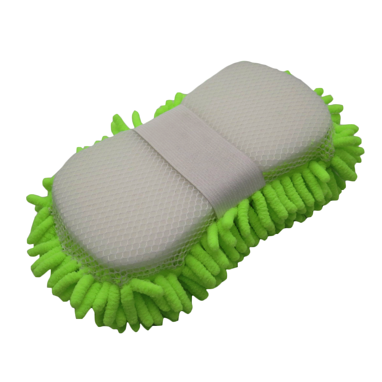 Chenille/mesh sponge 8 with handle