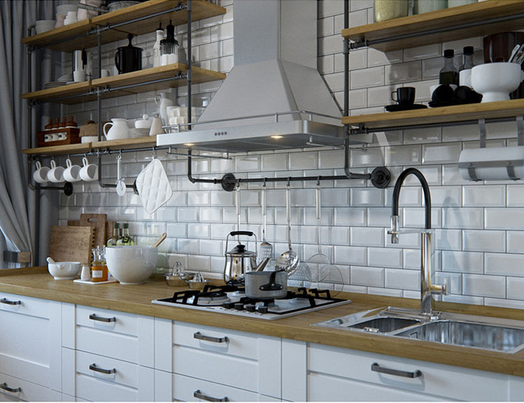Interior wall tile