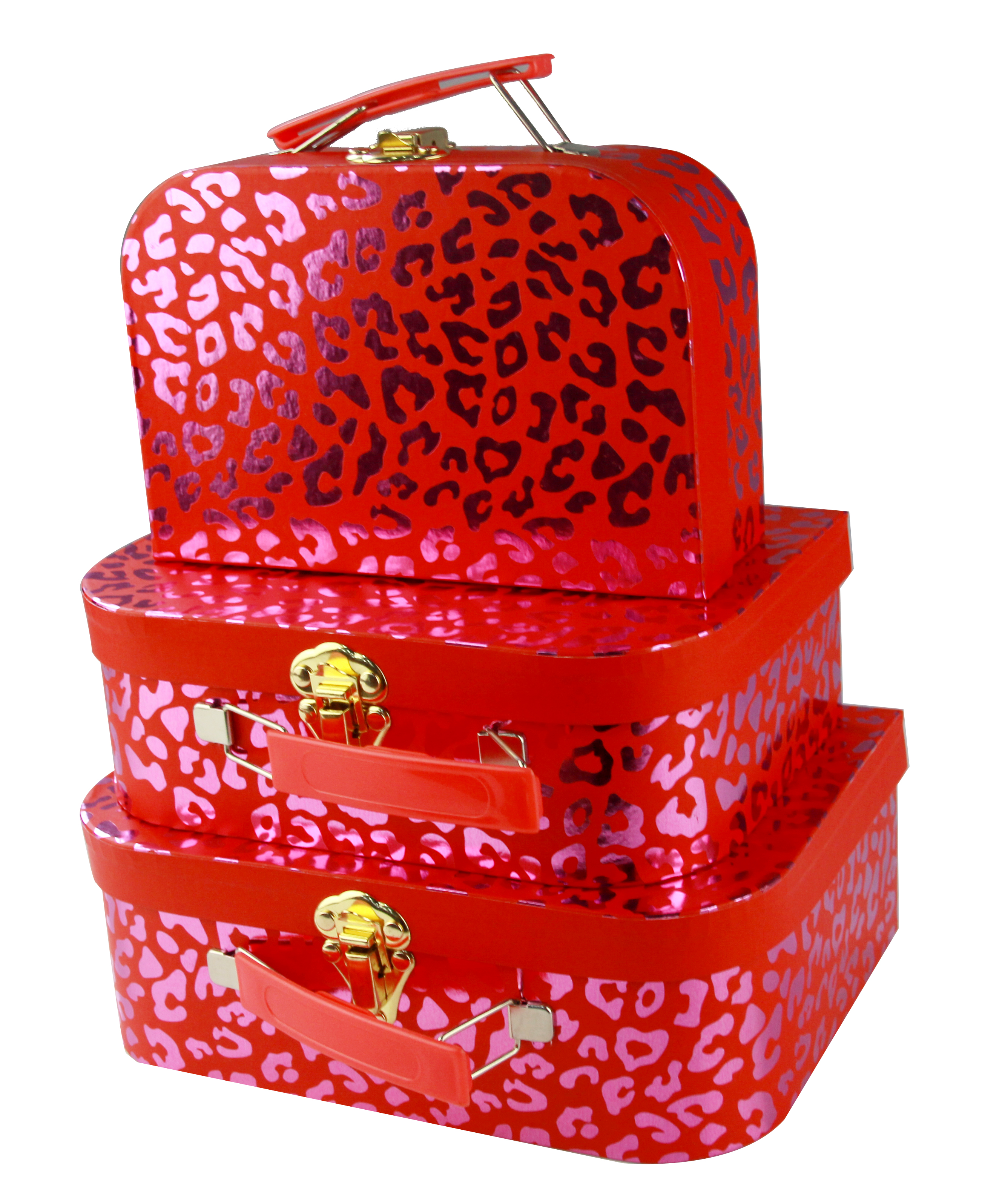 Custom design printing new paper suitcase set box ( set of 3)