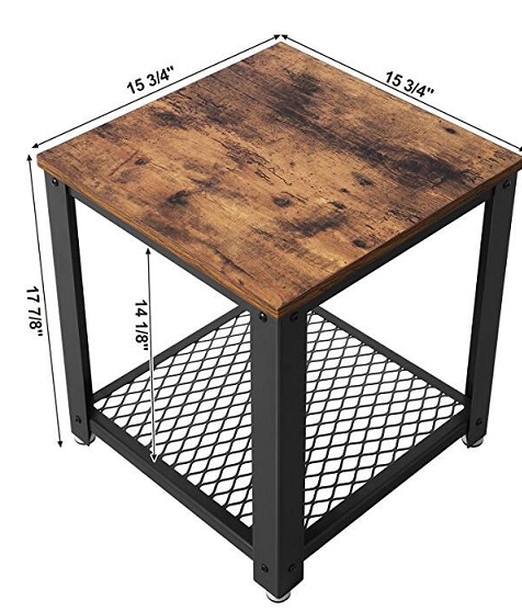 Side Table with Metal Frame