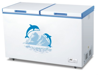 Single temperature double top door freezer