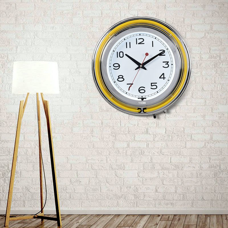 LED wall clock， Neon clock