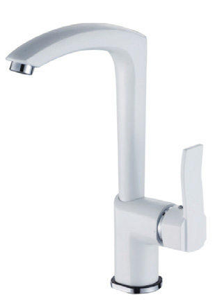 Single lever spray white painting kitchen mixer