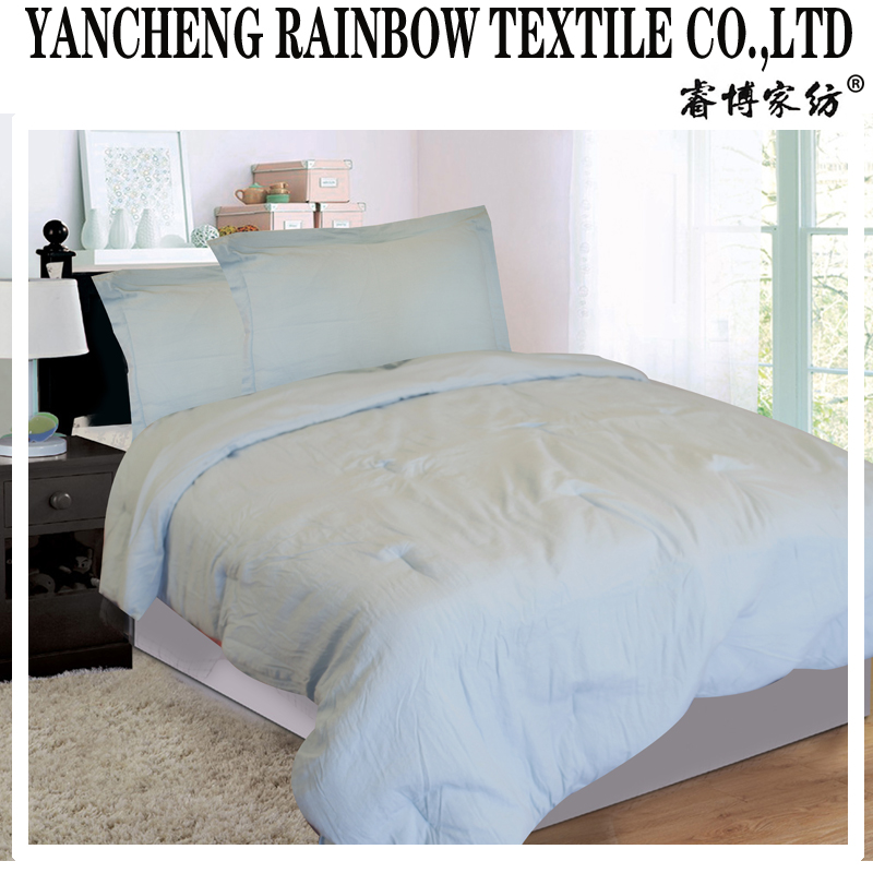 Washed comforter Super soft Luxury solid comforter 3pc set