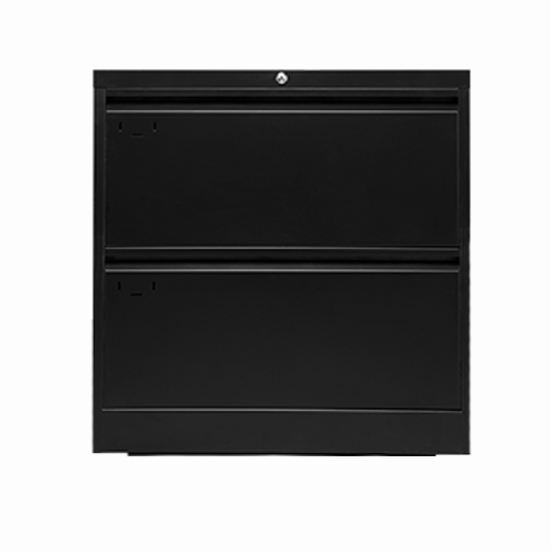 Black 2 Drawer lateral File Cabinet