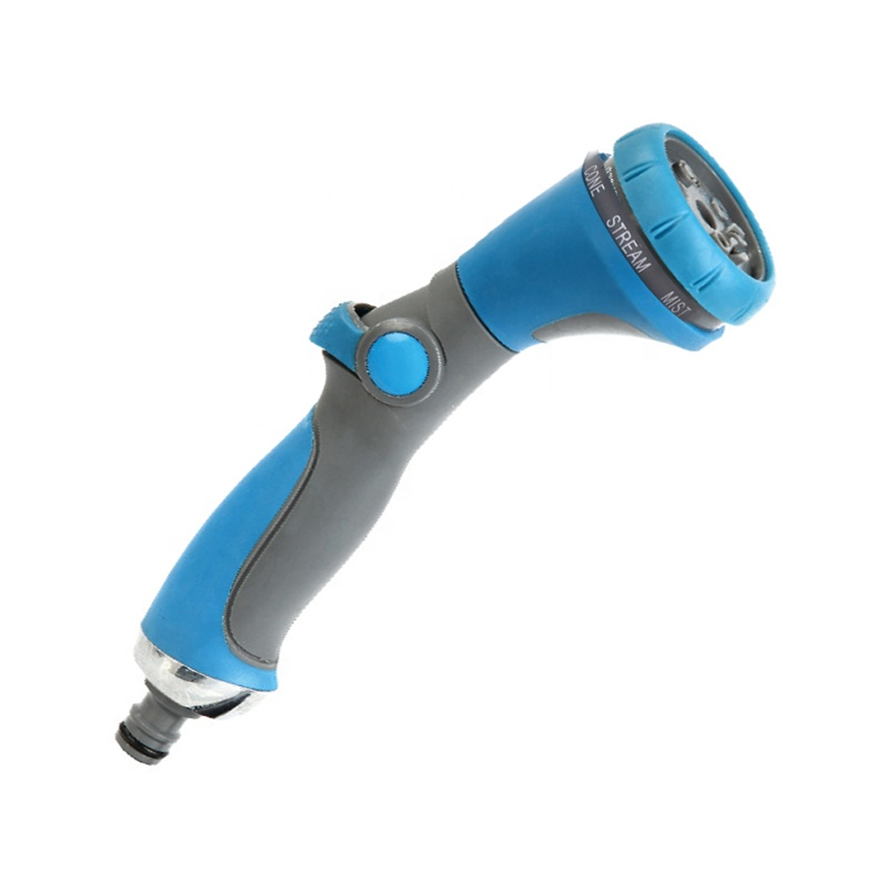 Seesa adjustable 9 pattern aluminum plastic garden home water sprayer gun high pressure car wash hose nozzle
