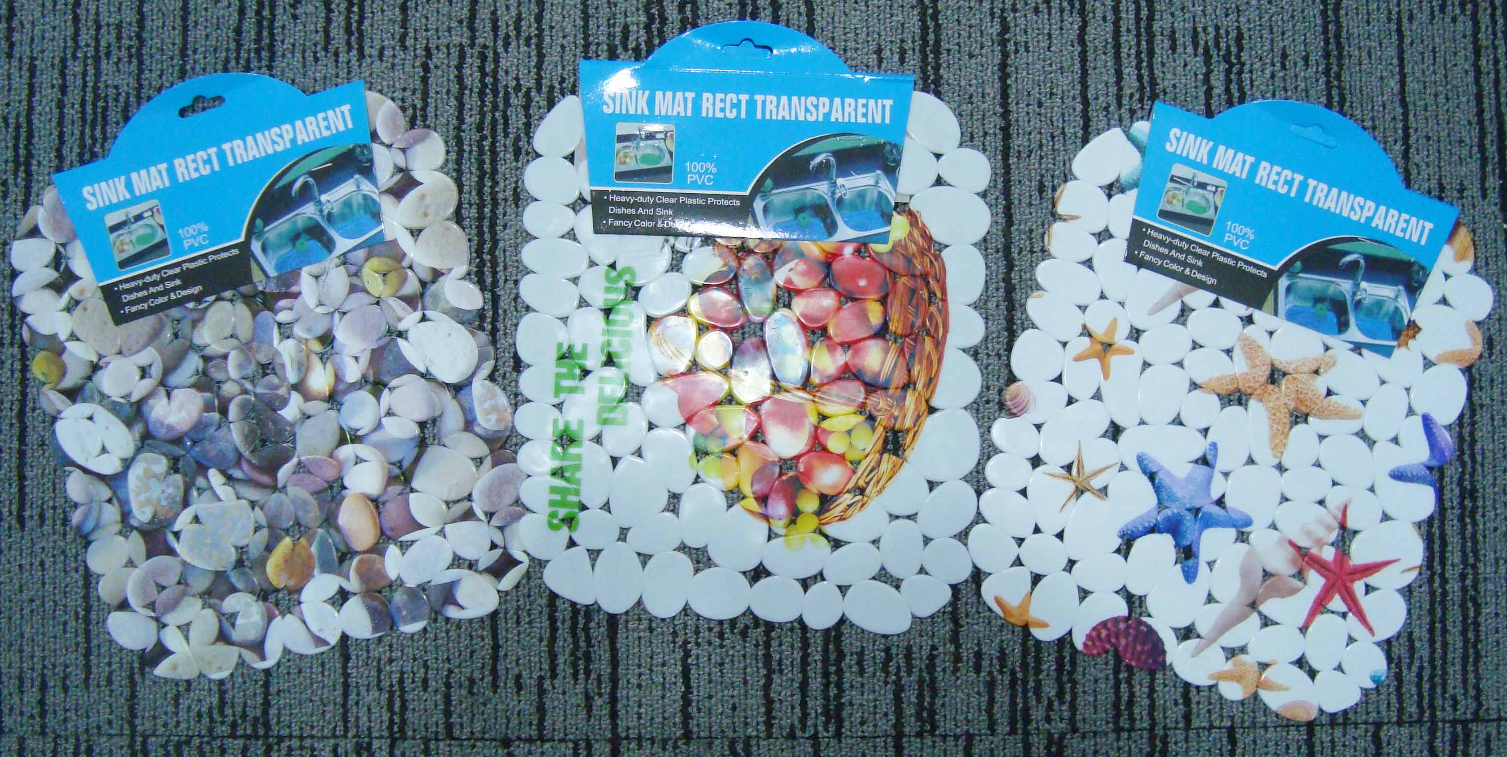 Kitchen PVC sink mat under dish sink protector plastic non slip mat