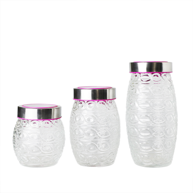 Glass food storage jar Glass bottle