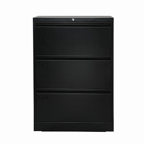 Black 3 Drawer lateral File Cabinet