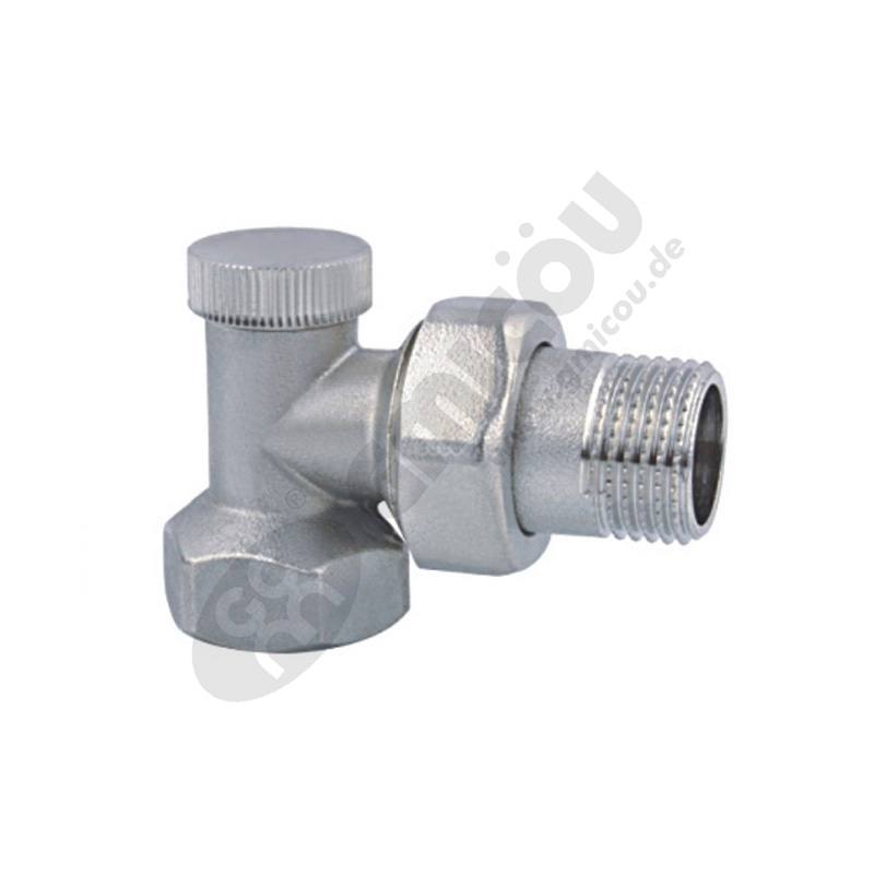Angle backwater heating valve with female thread
