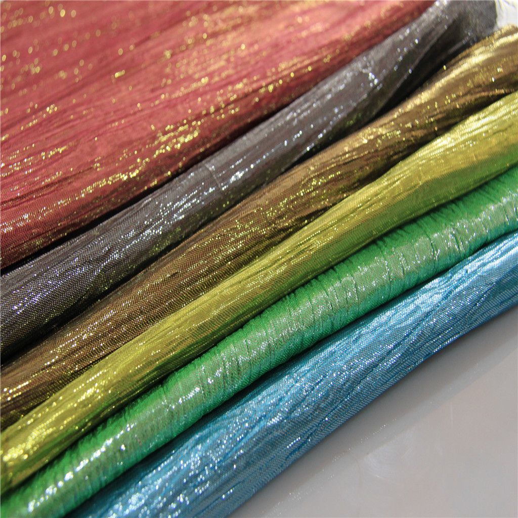 Crinkle gold and silver cloth