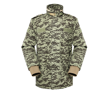 Dark Green Digital Camouflage winter fleece jacket