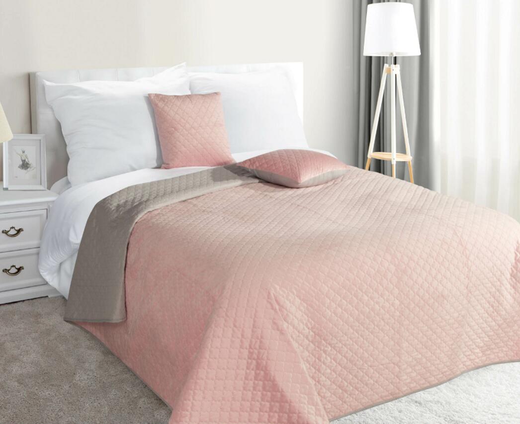 Solid Velvet/Holland Velvet/Mink Ultrasonic Bedcover/Quilt with cushion covers Velvet 3 Piece Full/Queen Quilted Coverlet Bedspread Set Velvet Solid