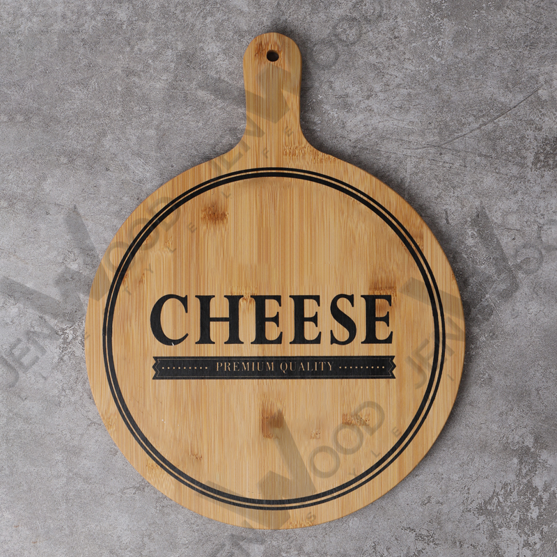 Bamboo cheese board with handle