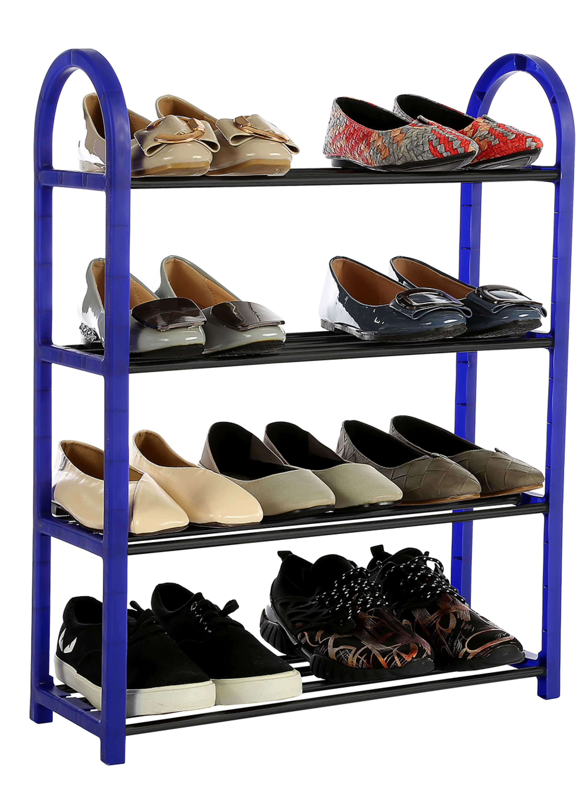 4-Tier Shoe Rack， Plastic Shoe Rack