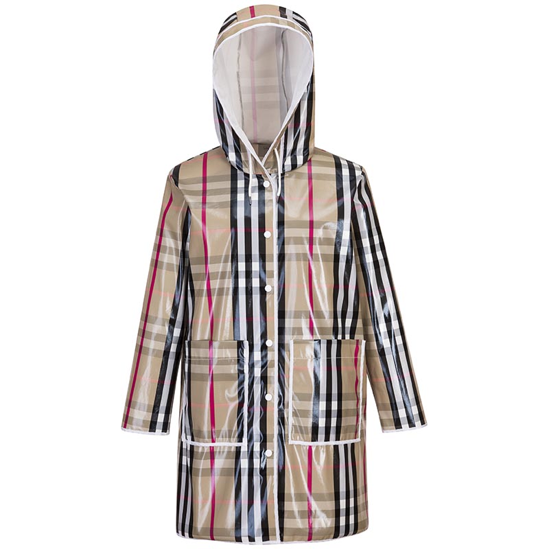 PVC raincoat with allover print