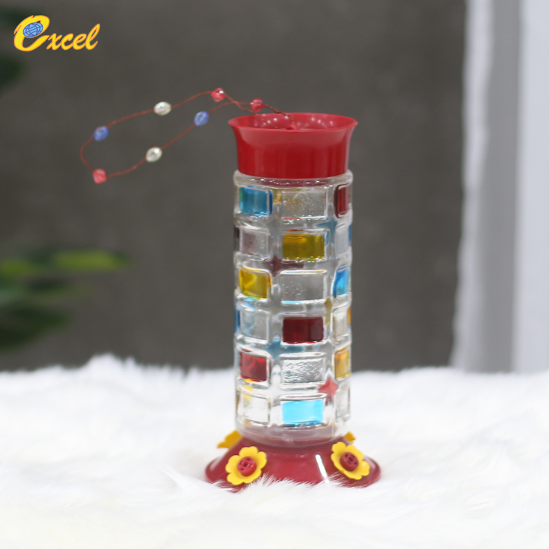Glass bird feeder