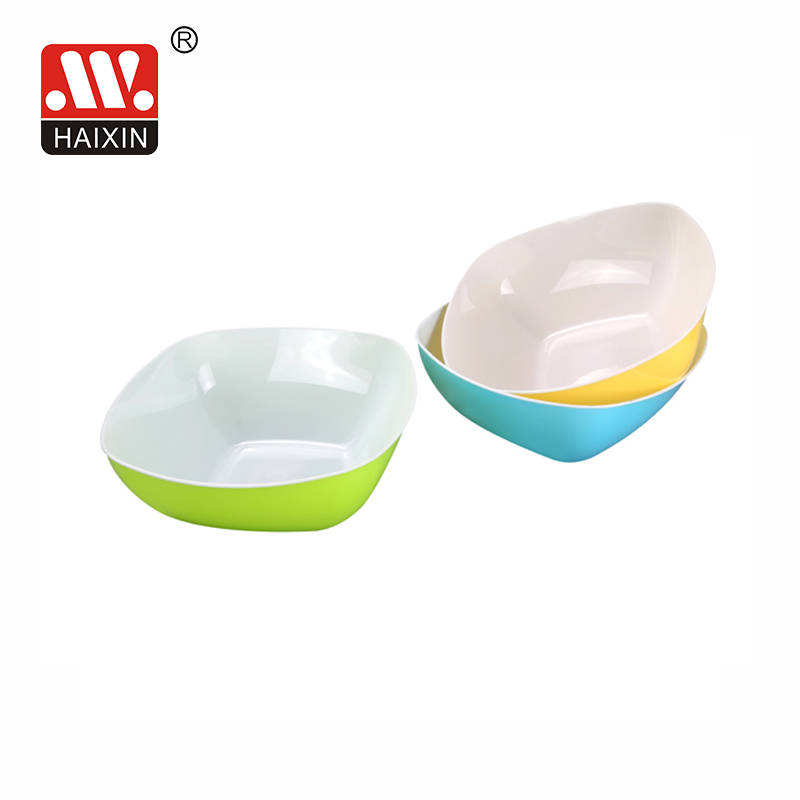 haixin plastic square salad bowl bpa free item#13513 plastic salad bowl (4.2L)
