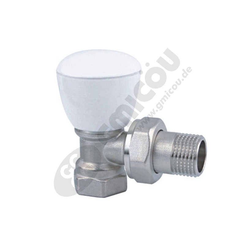 Angle manual thermostatic valve with female thread