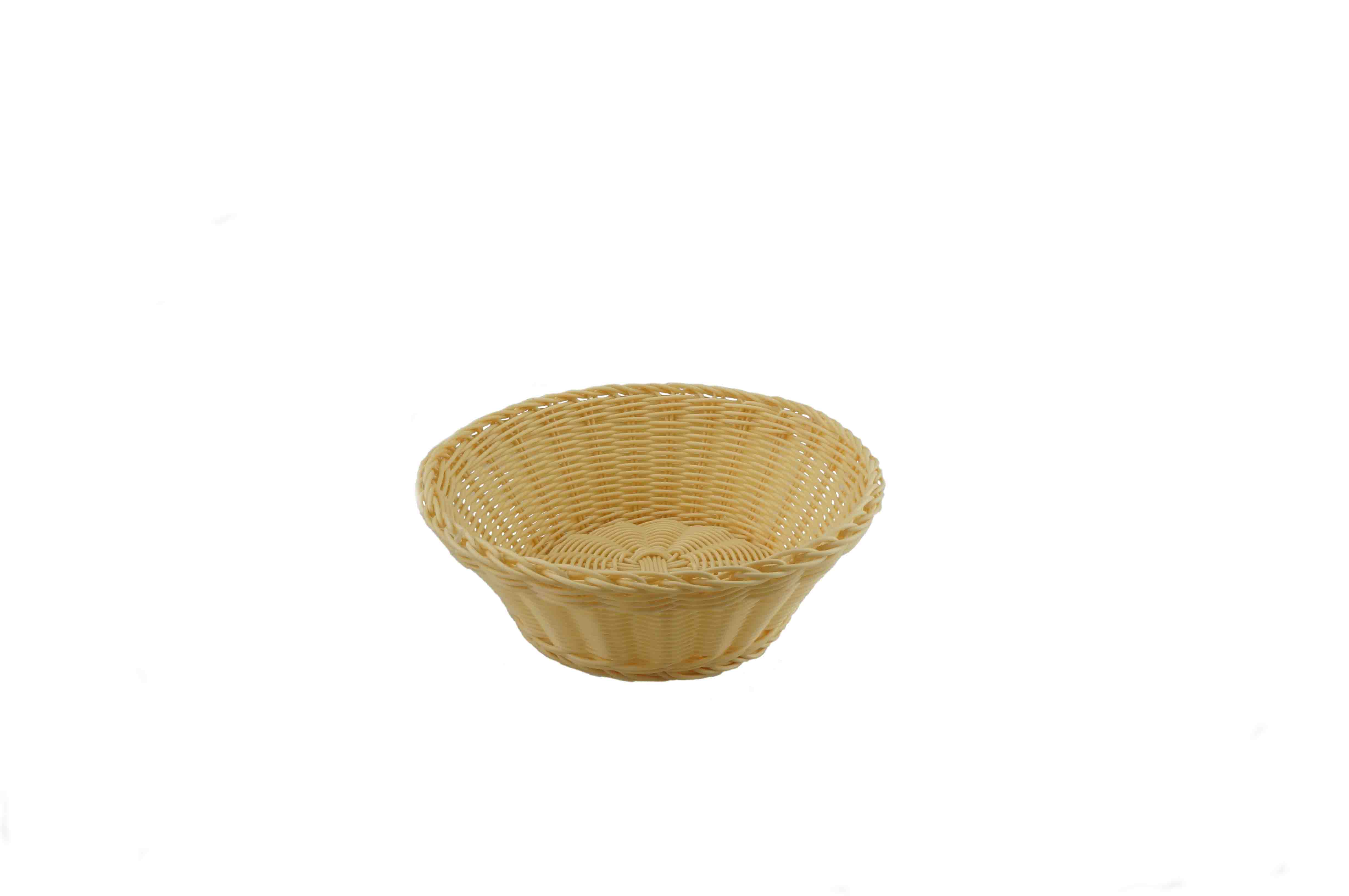 Solid Woven Plastic Basket Round