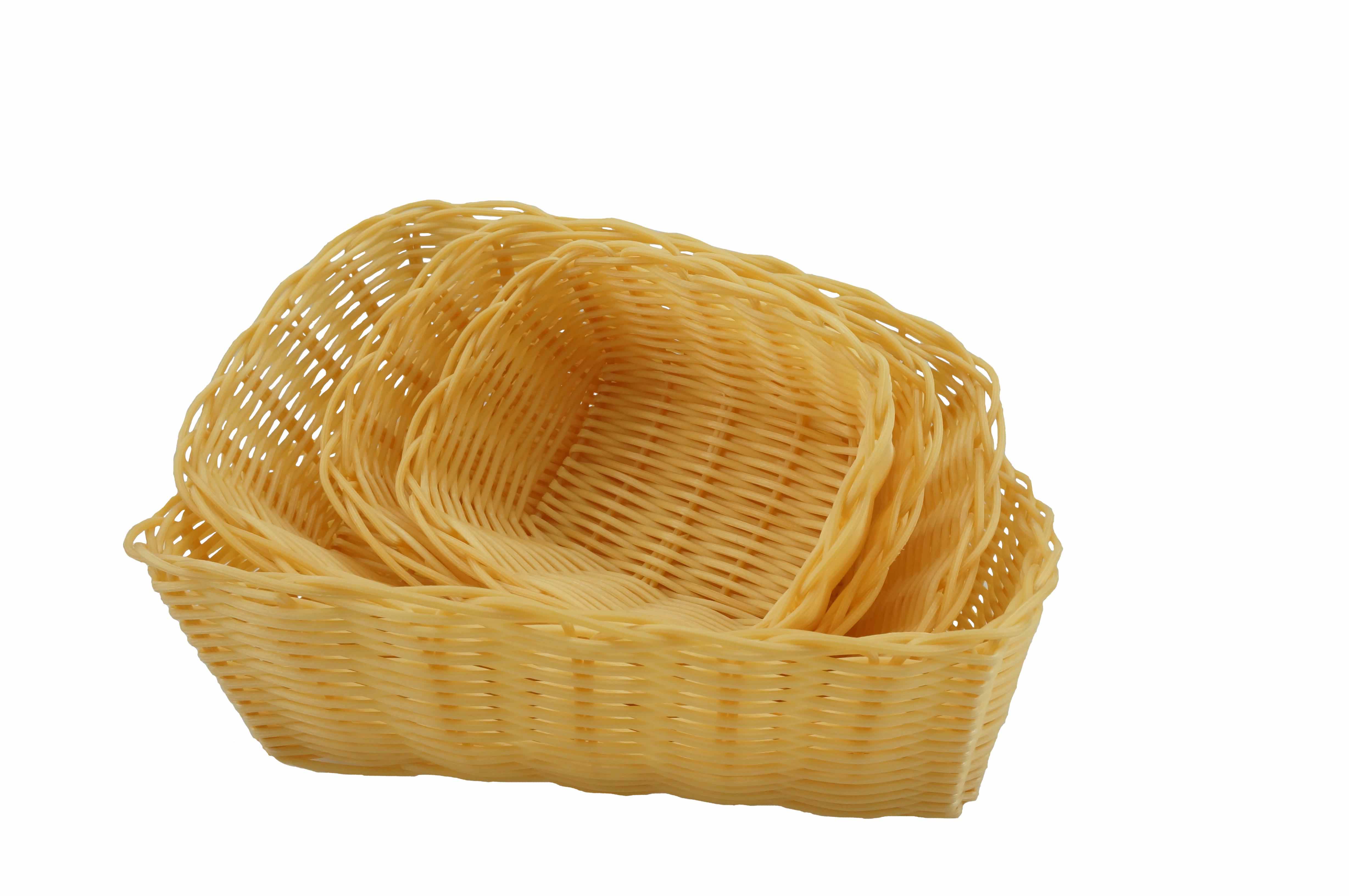 Hollow Woven Plastic Basket Rectangular