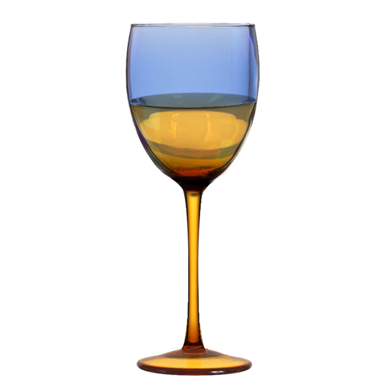 Classic Red Wine Glasses with colorful body and stem