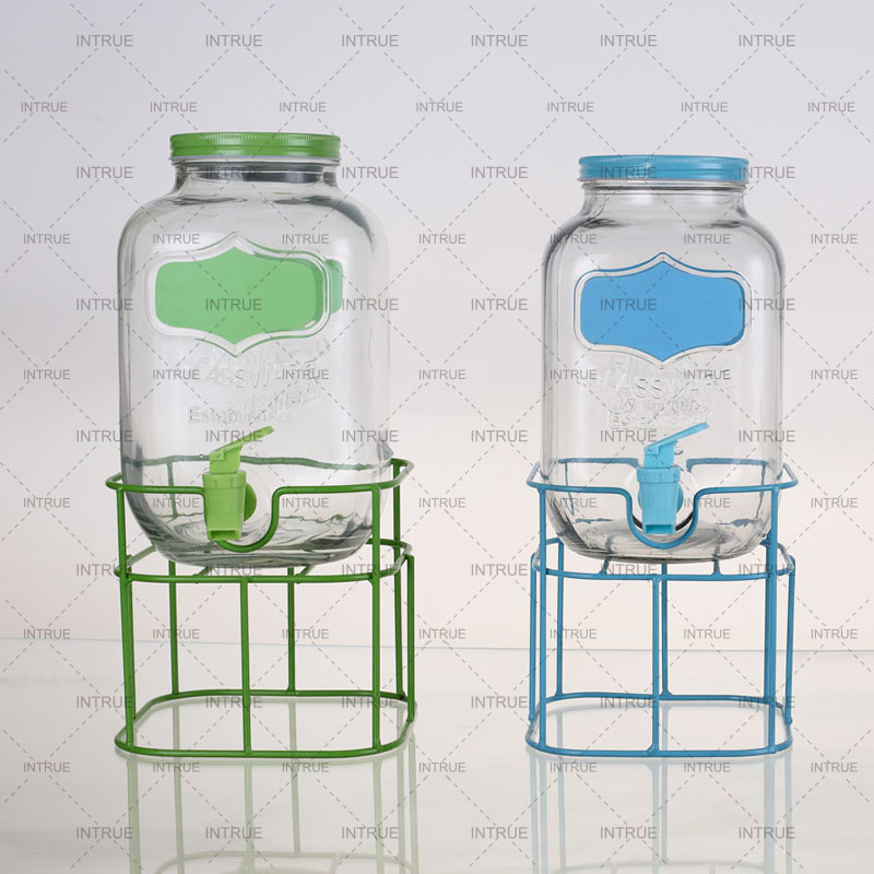 5L 1898 dispenser with decal &lid &metal stand