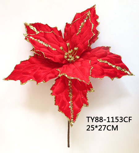 christmas artificial decoration flower poinsettia