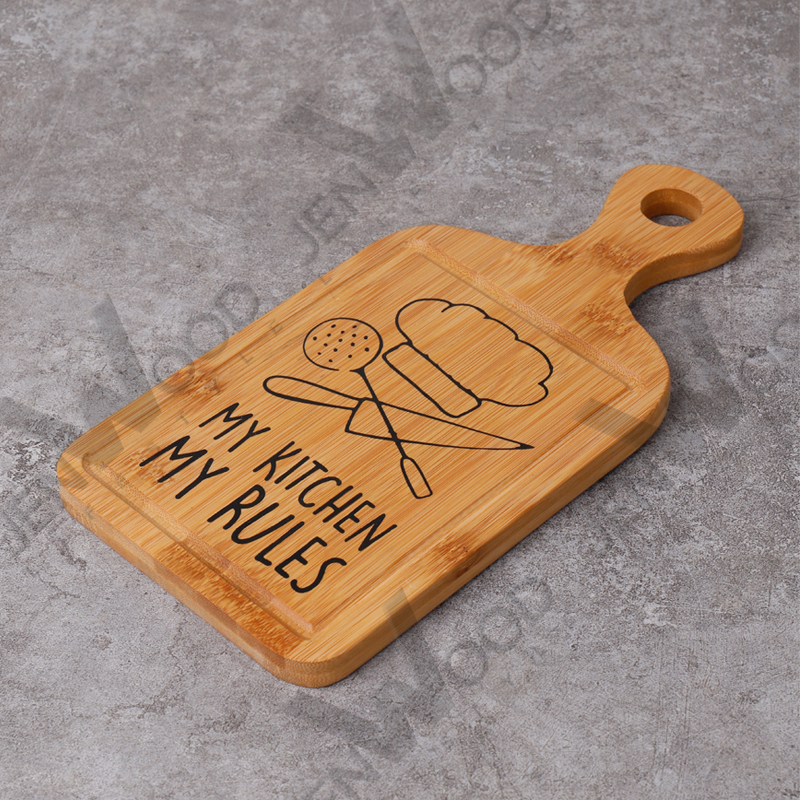 bamboo cheese board with handle