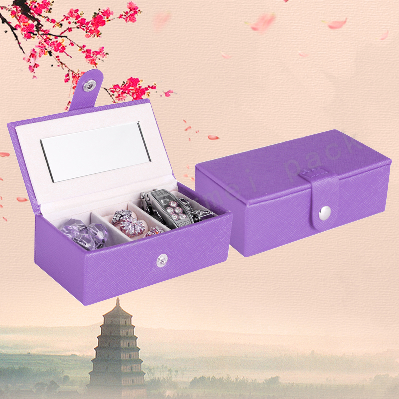 Small portable travel jewelry storage box