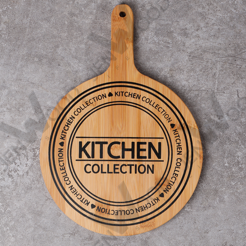 Bamboo cheese board with handle