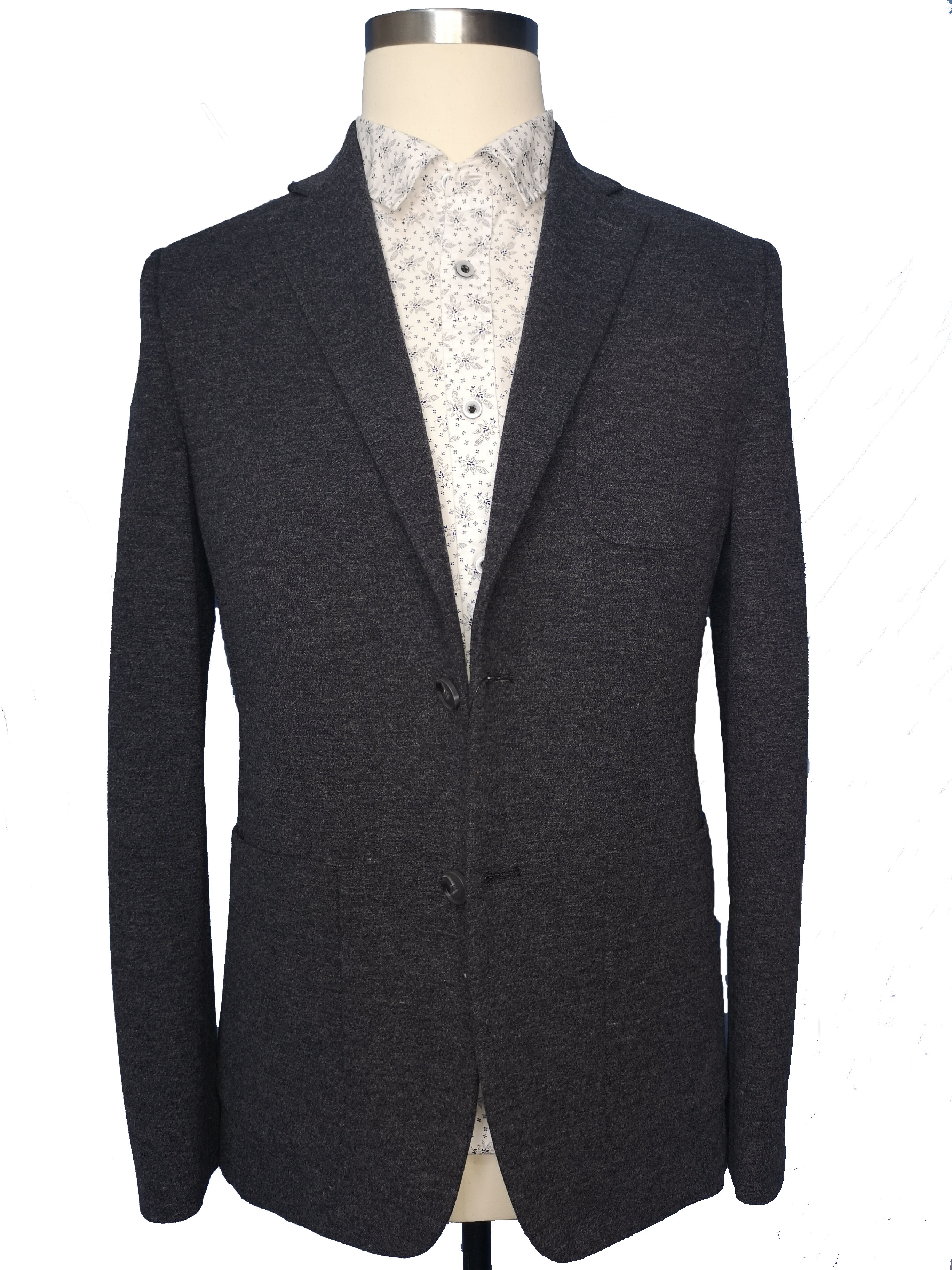Men's Charcoal Wool Effect Casual Suit Jacket