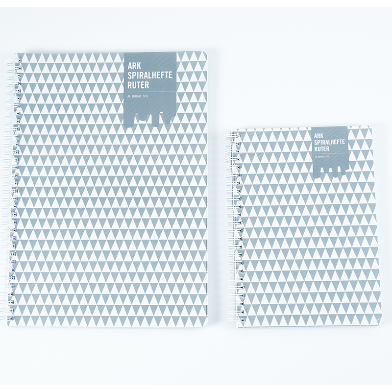 Transparent twill PP cover spiral notebook with perforated line and hole