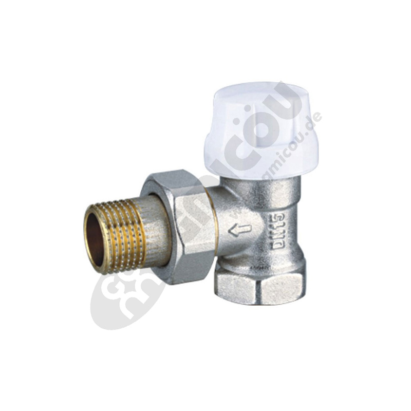 Angle automatic thermostatic valve with female thread