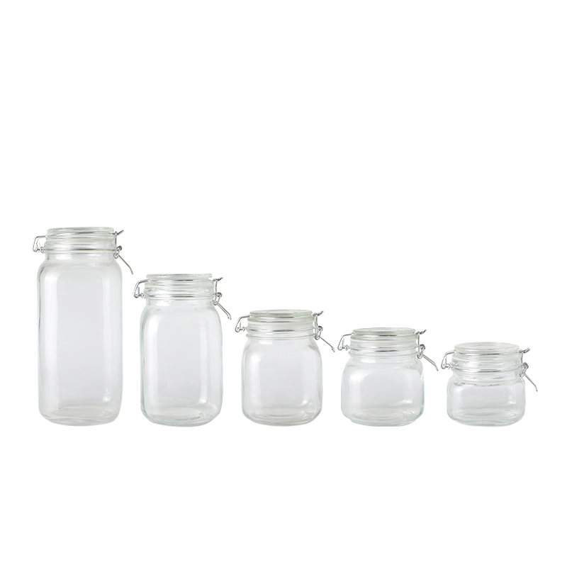 Glass food storage jar Glass bottle
